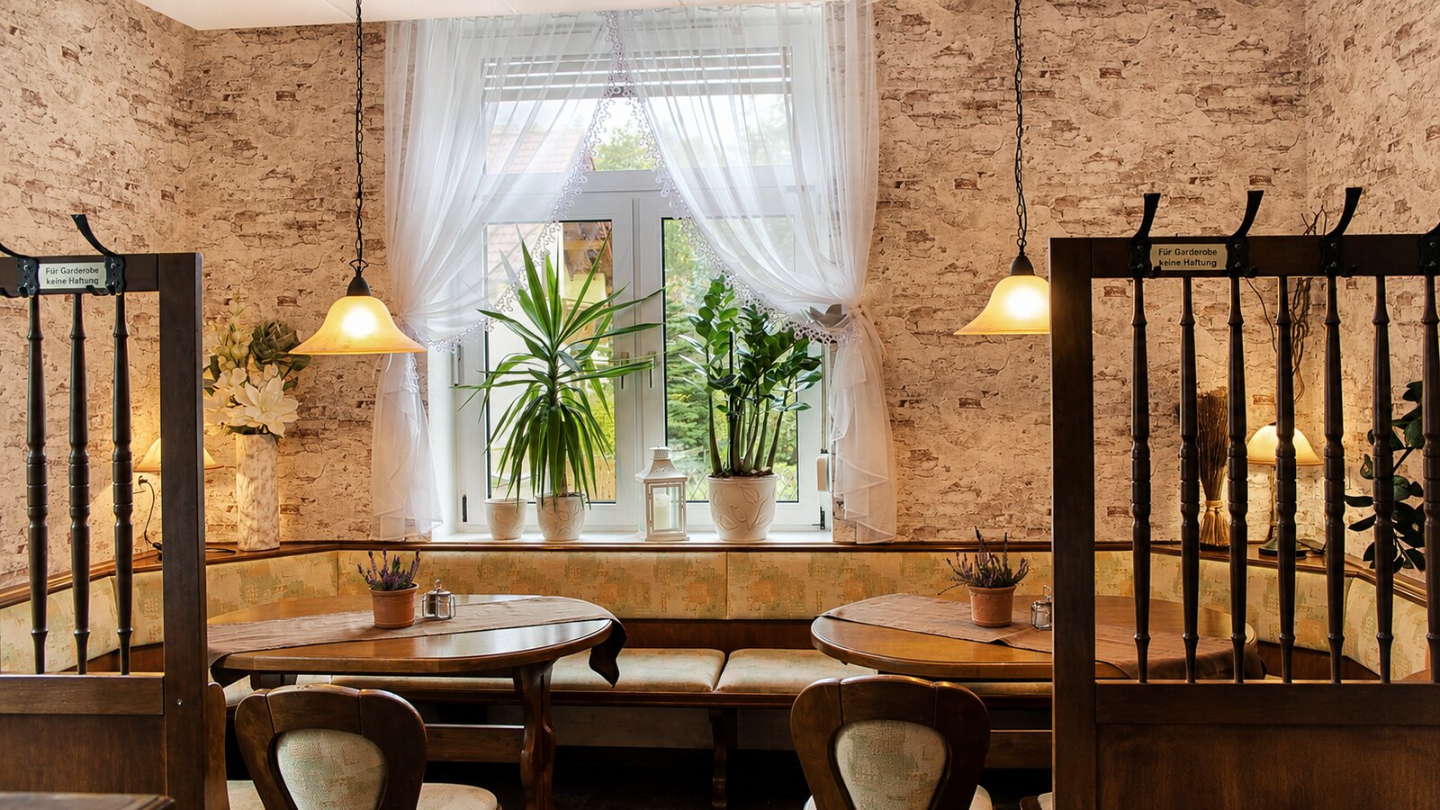 Gemütlicher Restaurantbereich der Gasthof & Pension Frankenthal